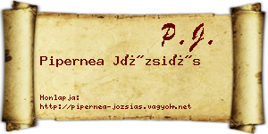 Pipernea Józsiás névjegykártya